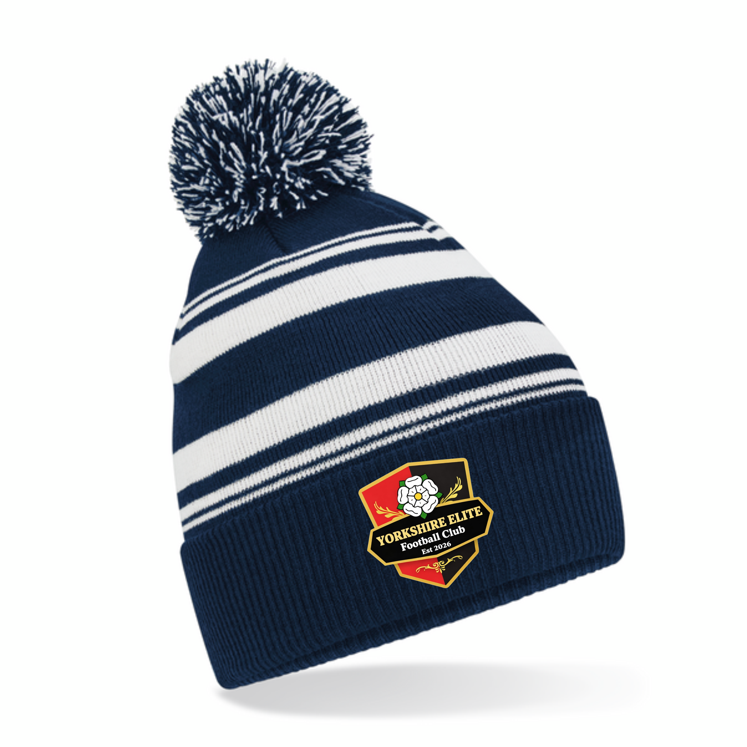 Navy/White Bobble Hat Adult